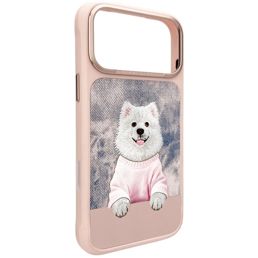 Zadní kryt NIMMY case GENTLE PETS SERIES DOG MagSafe pro Apple IPHONE 17 Pro, růžová