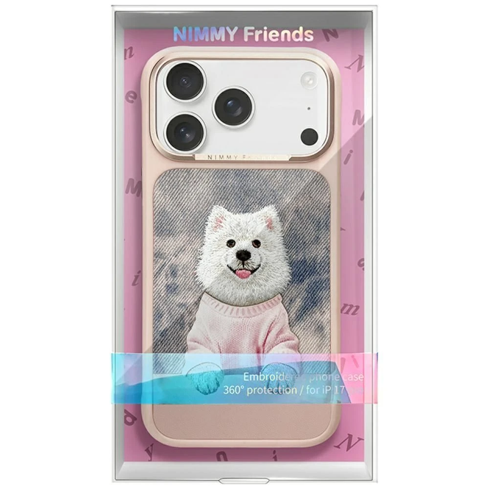 Zadní kryt NIMMY case GENTLE PETS SERIES DOG MagSafe pro Apple IPHONE 17 Pro, růžová