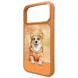 Zadní kryt NIMMY case GENTLE PETS SERIES DOG MagSafe pro Apple IPHONE 17 Pro Max, oranžová