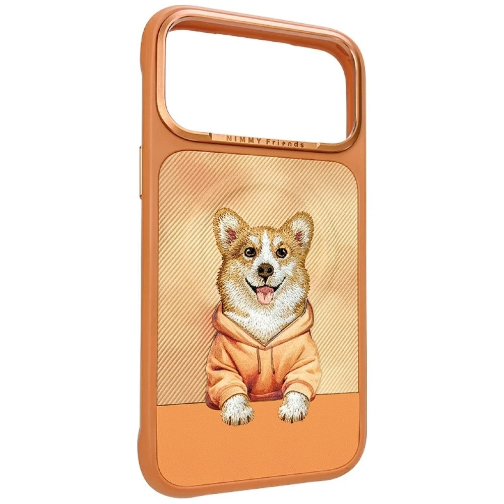 Zadní kryt NIMMY case GENTLE PETS SERIES DOG MagSafe pro Apple IPHONE 17 Pro Max, oranžová