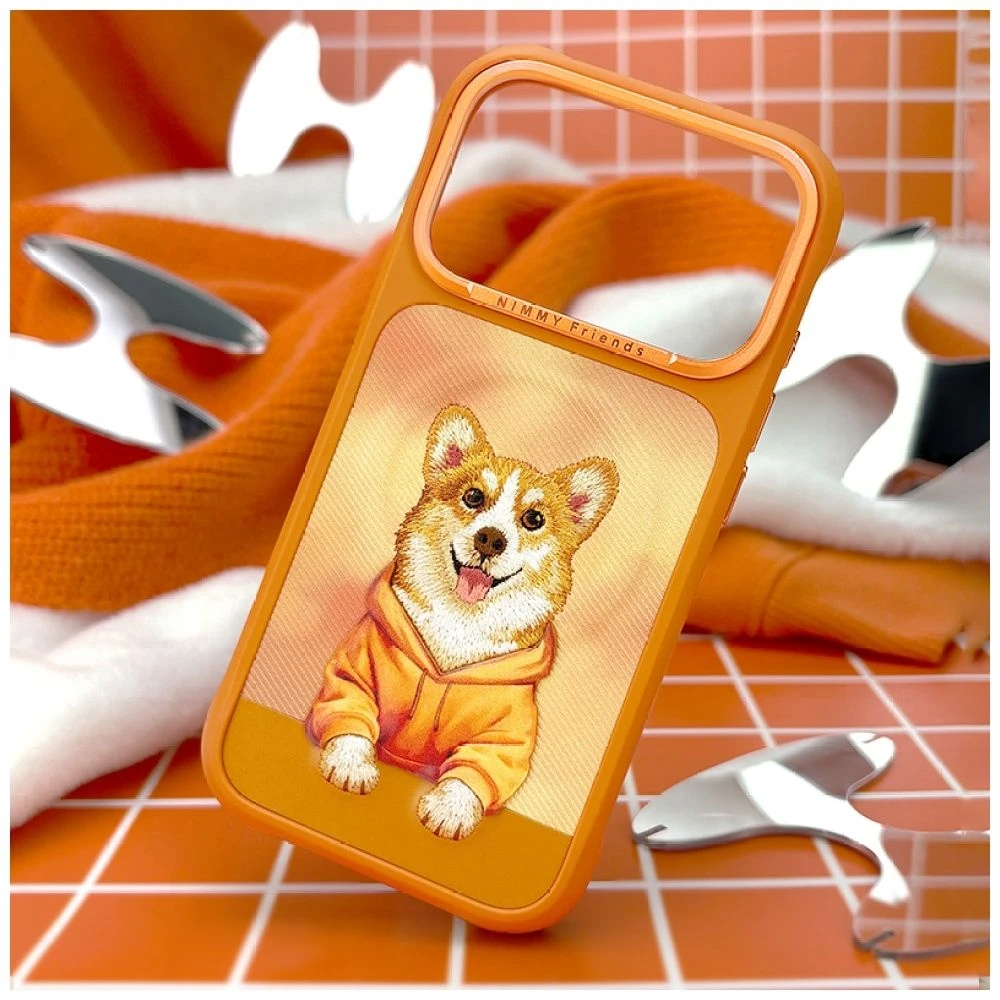 Zadní kryt NIMMY case GENTLE PETS SERIES DOG MagSafe pro Apple IPHONE 17 Pro Max, oranžová