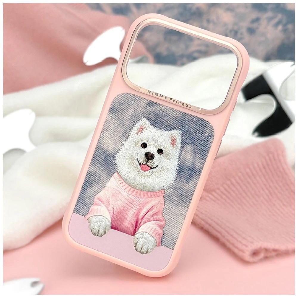Zadní kryt NIMMY case GENTLE PETS SERIES DOG MagSafe pro Apple IPHONE 17 PRO MAX, růžová