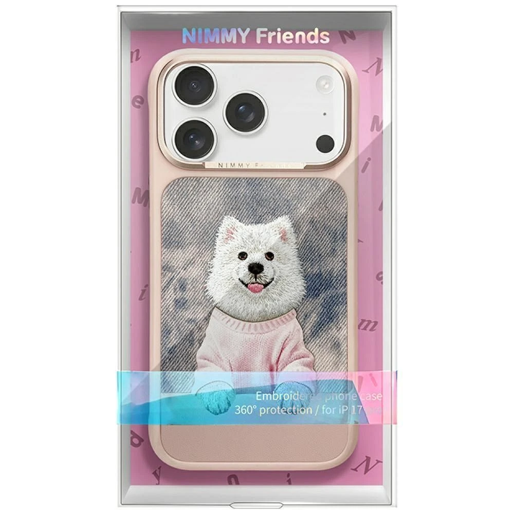 Zadní kryt NIMMY case GENTLE PETS SERIES DOG MagSafe pro Apple IPHONE 17 PRO MAX, růžová