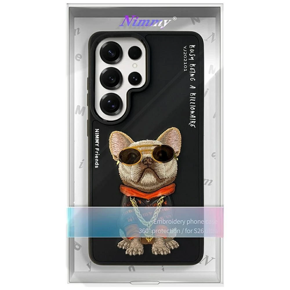Zadní kryt NIMMY case GLASSES COOL DOG pro SAMSUNG Galaxy S26 Ultra, černá
