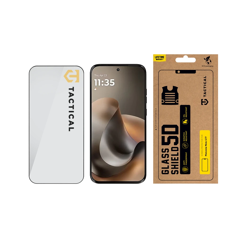 Tactical Glass Shield 5D sklo pro Motorola Moto G77 Black 