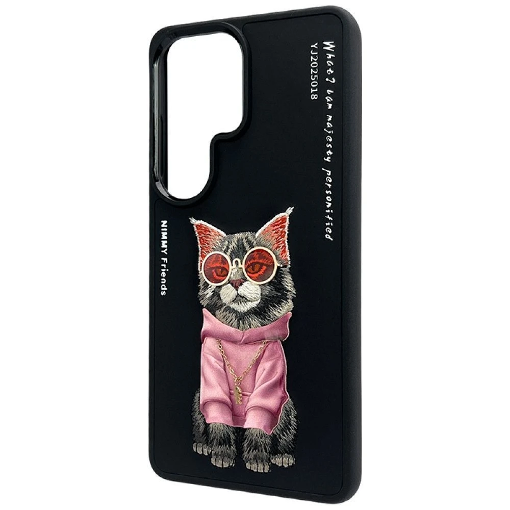 Zadní kryt NIMMY case GLASSES COOL CAT pro SAMSUNG Galaxy S26 Ultra, černá