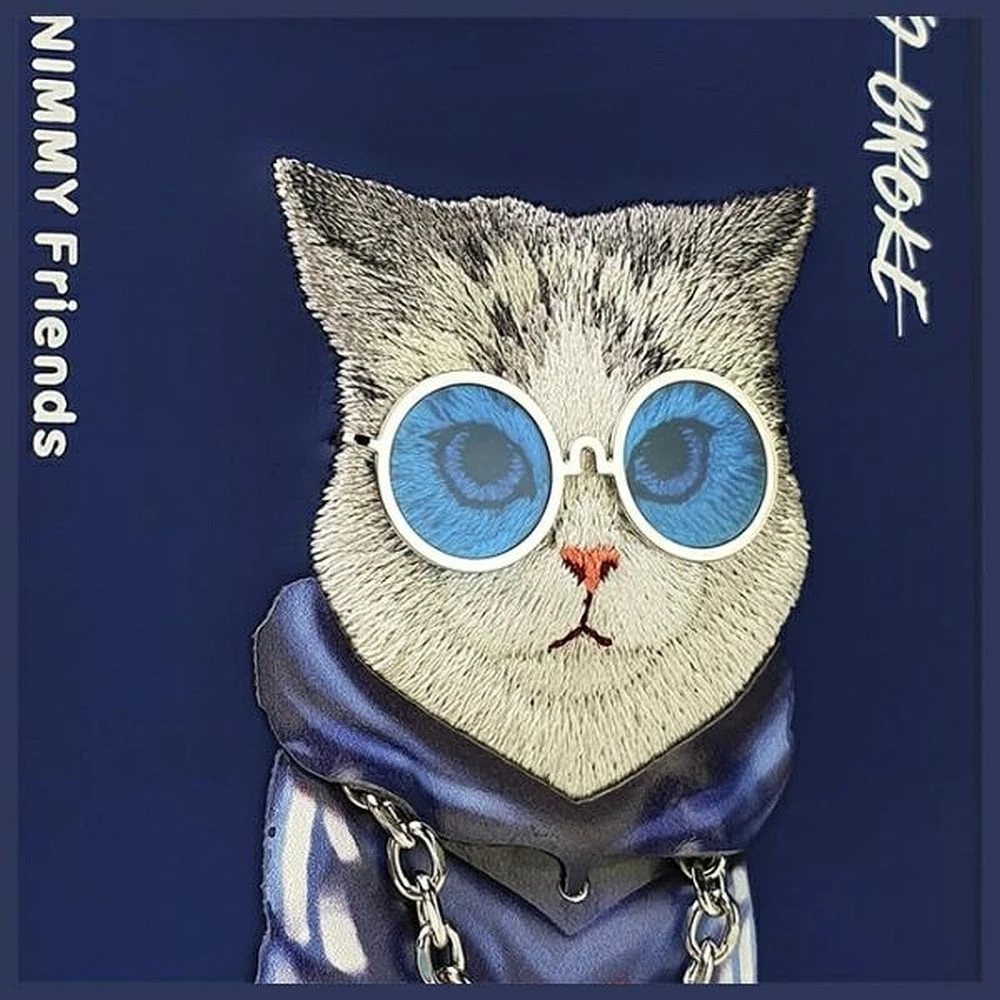 Zadní kryt NIMMY case GLASSES COOL CAT pro Apple IPHONE 15 Pro, modrá