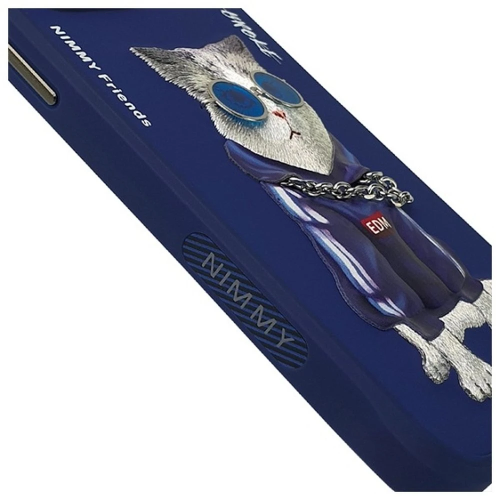 Zadní kryt NIMMY case GLASSES COOL CAT pro Apple IPHONE 15 Pro, modrá