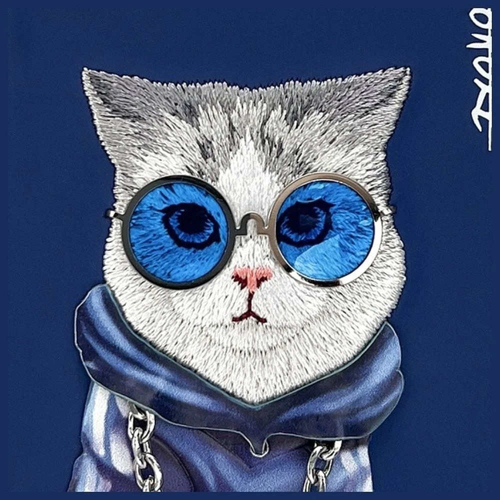 Zadní kryt NIMMY case GLASSES COOL CAT pro Apple IPHONE 15, modrá
