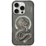 Zadní kryt NIMMY case DRAGON MagSafe pro Apple IPHONE 16 Pro, šedá