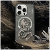 Zadní kryt NIMMY case DRAGON MagSafe pro Apple IPHONE 16 Pro, šedá