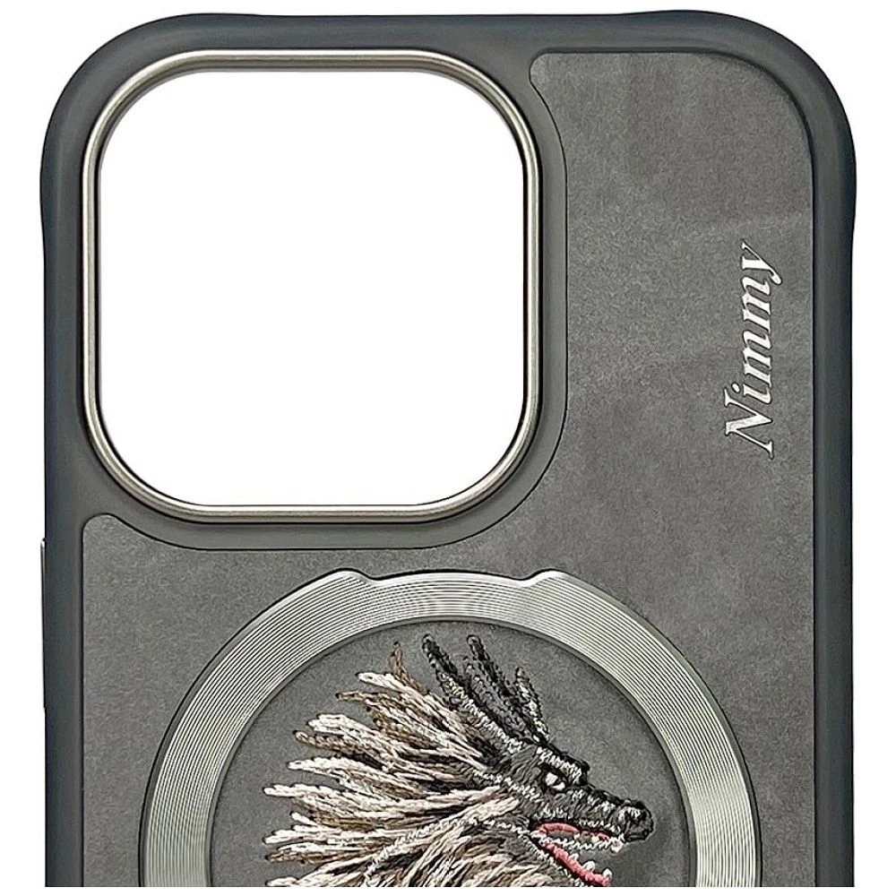 Zadní kryt NIMMY case DRAGON MagSafe pro Apple IPHONE 16 Pro, šedá