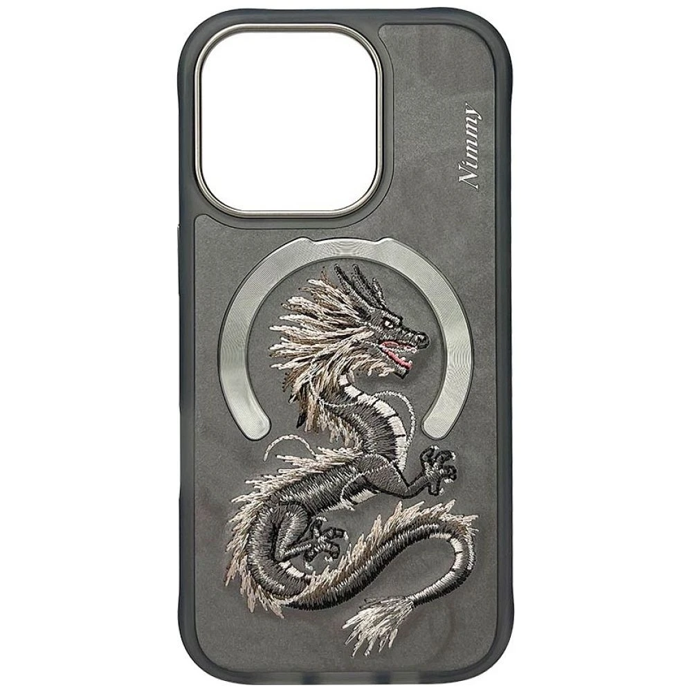 Zadní kryt NIMMY case DRAGON MagSafe pro Apple IPHONE 16 Pro, šedá