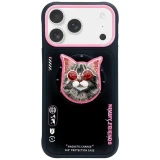 Zadní kryt NIMMY case GLASSES COOL CAT MagSafe pro Apple IPHONE 17 Pro Max, black pink