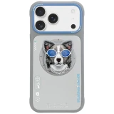 Zadní kryt NIMMY case GLASSES COOL DOG MagSafe pro Apple iPHONE 17 Pro Max, šedá