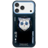 Zadní kryt NIMMY case GLASSES COOL CAT MagSafe pro Apple IPHONE 17, black blue