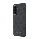 Guess PU 4G Metal Classic Logo Zadní Kryt pro Samsung Galaxy A57 Grey