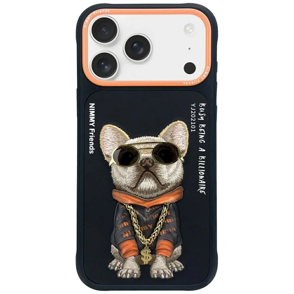 Zadní kryt NIMMY case GLASSES COOL DOG pro Apple IPHONE 17 Pro, černá
