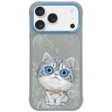 Zadní kryt NIMMY case BIG EYED PET 2.0 Cat pro Apple IPHONE 17, šedá