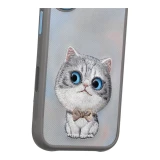 Zadní kryt NIMMY case BIG EYED PET 2.0 Cat pro Apple IPHONE 17, šedá