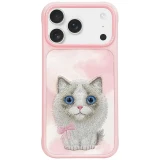 Zadní kryt NIMMY case BIG EYED PET 2.0 Cat pro Apple IPHONE 17 Pro Max, růžová