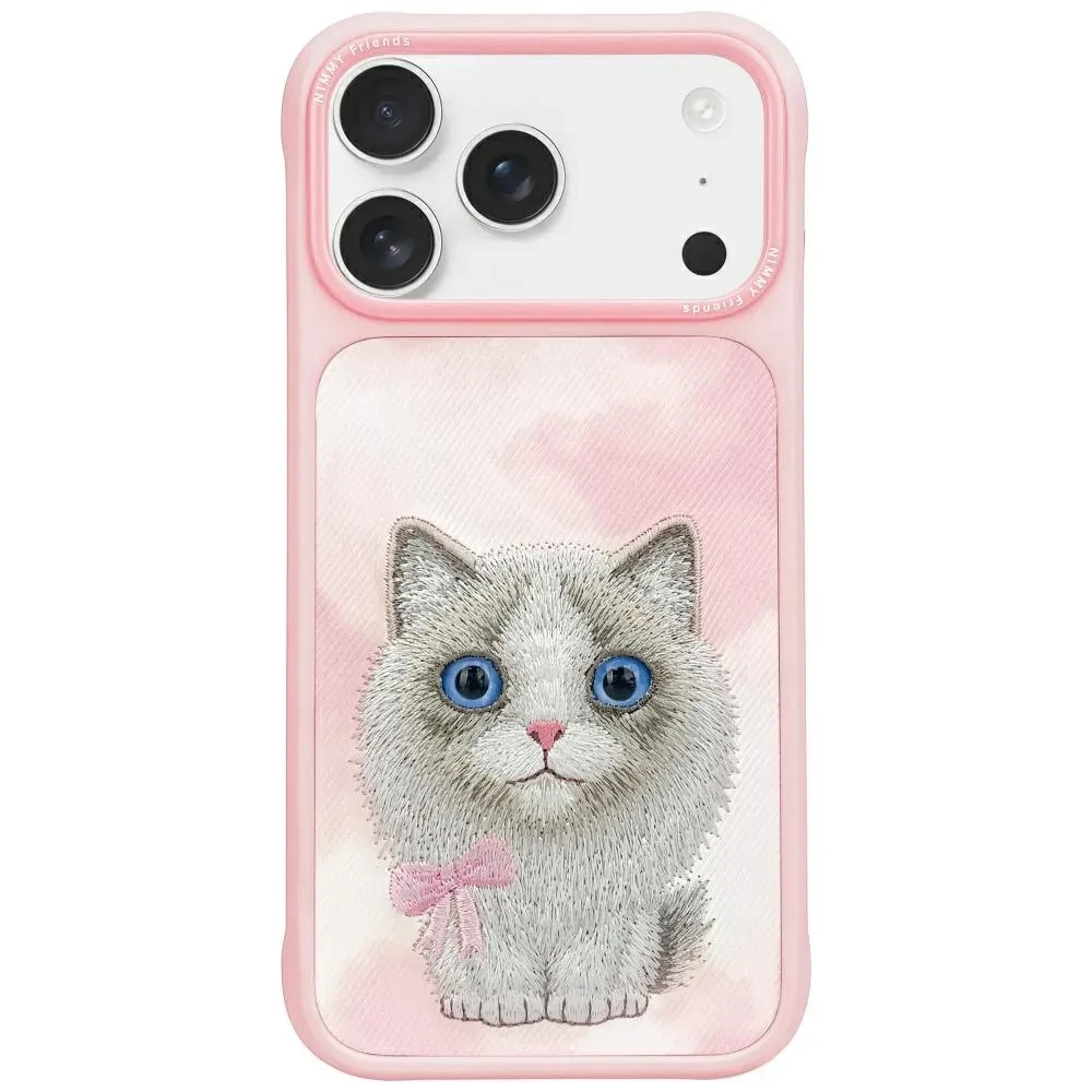 Zadní kryt NIMMY case BIG EYED PET 2.0 Cat pro Apple IPHONE 17 Pro Max, růžová