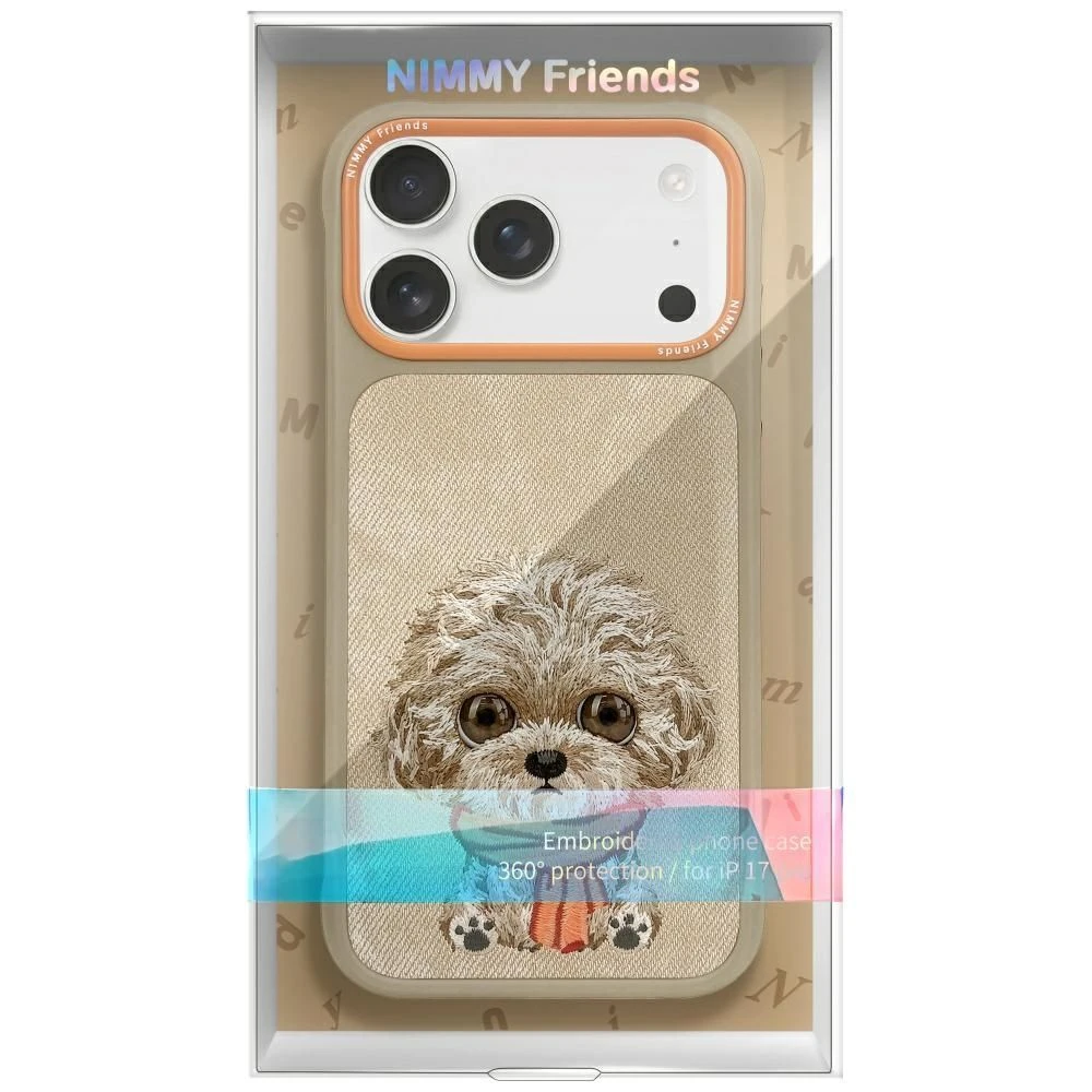 Zadní kryt NIMMY case BIG EYED PET 2.0 Dog pro Apple IPHONE 17 Pro, béžová