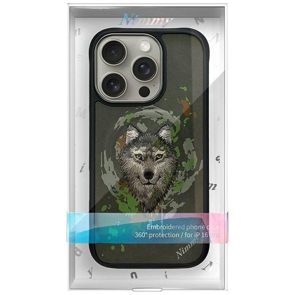 Zadní kryt NIMMY case WOLF compatible with MagSafe pro Apple IPHONE 16 Pro Max, dark gray