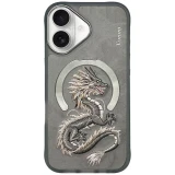 Zadní kryt NIMMY case DRAGON  MagSafe pro Apple IPHONE 16, šedá