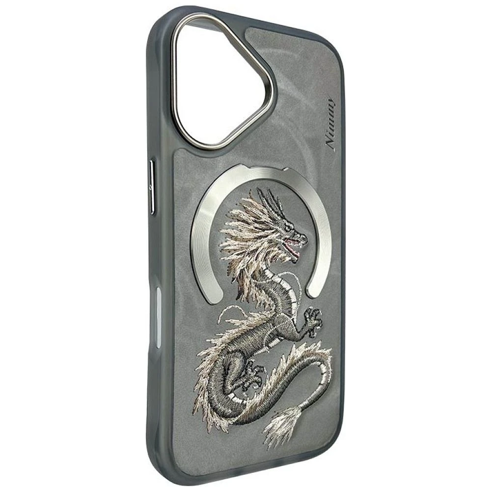Zadní kryt NIMMY case DRAGON  MagSafe pro Apple IPHONE 16, šedá