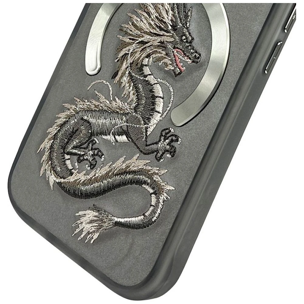 Zadní kryt NIMMY case DRAGON MagSafe pro Apple IPHONE 16 Pro Max, šedá