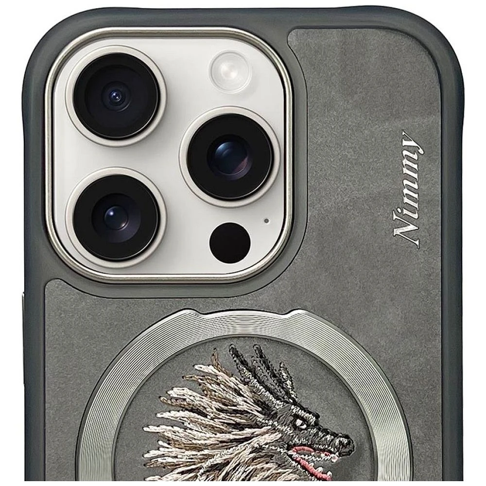 Zadní kryt NIMMY case DRAGON MagSafe pro Apple IPHONE 16 Pro Max, šedá