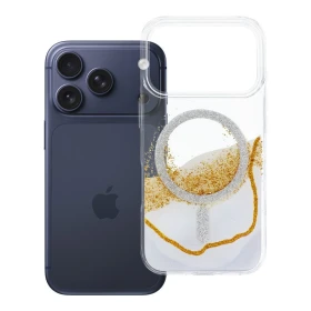 Case for iPhone 17 Pro Golden compatible with MagSafe white