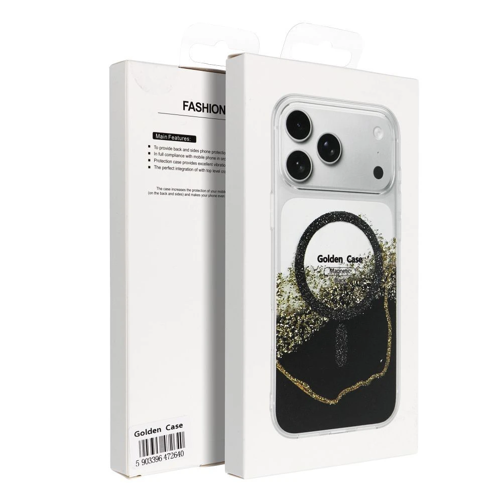 Case for Samsung S26 Ultra Golden compatible with MagSafe black
