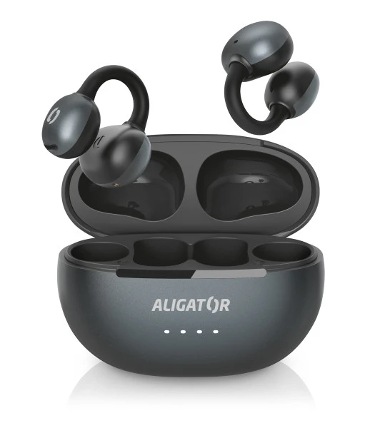 Bluetooth sluchátka ALIGATOR Clip, černá