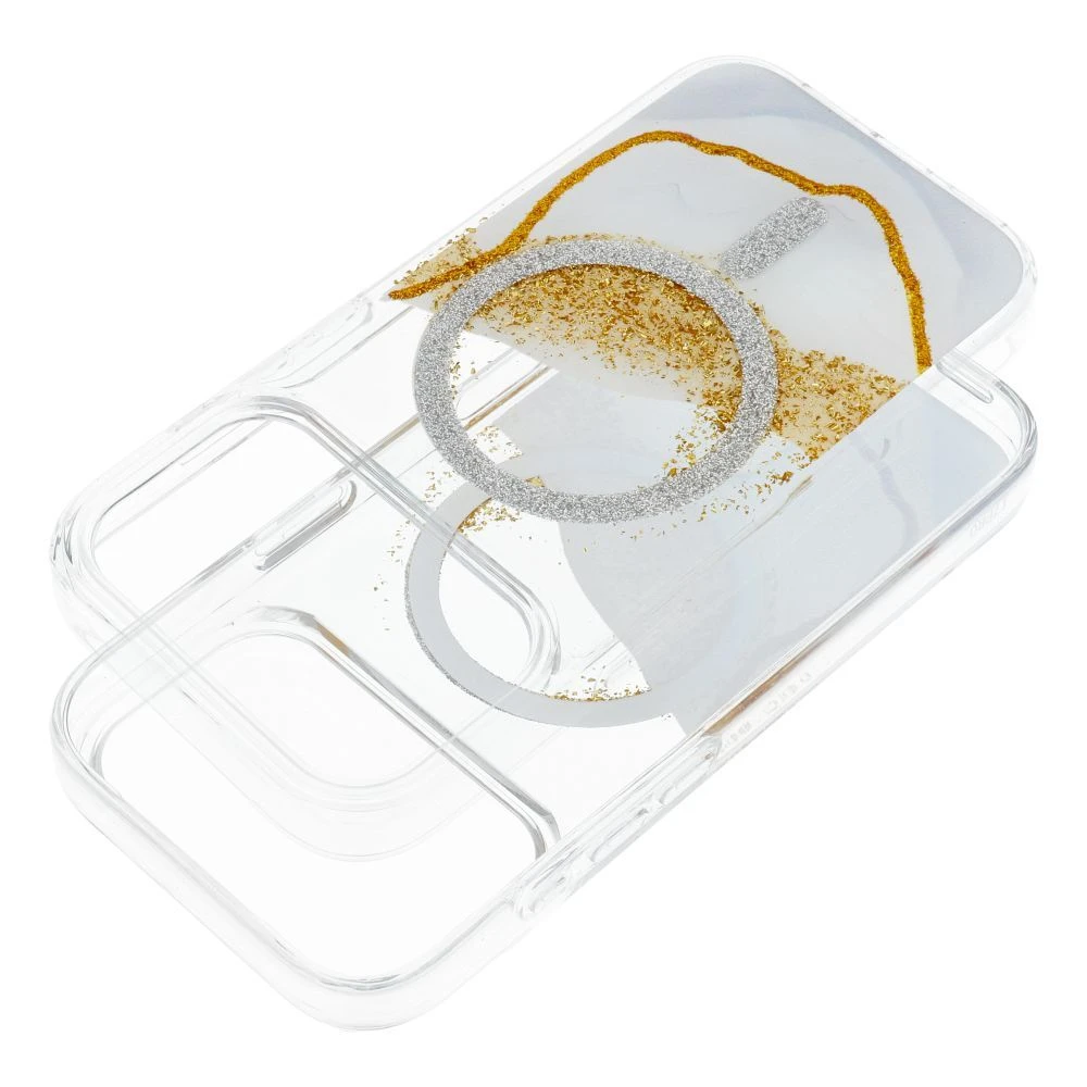 Case for iPhone 17 Pro Max Golden compatible with MagSafe white