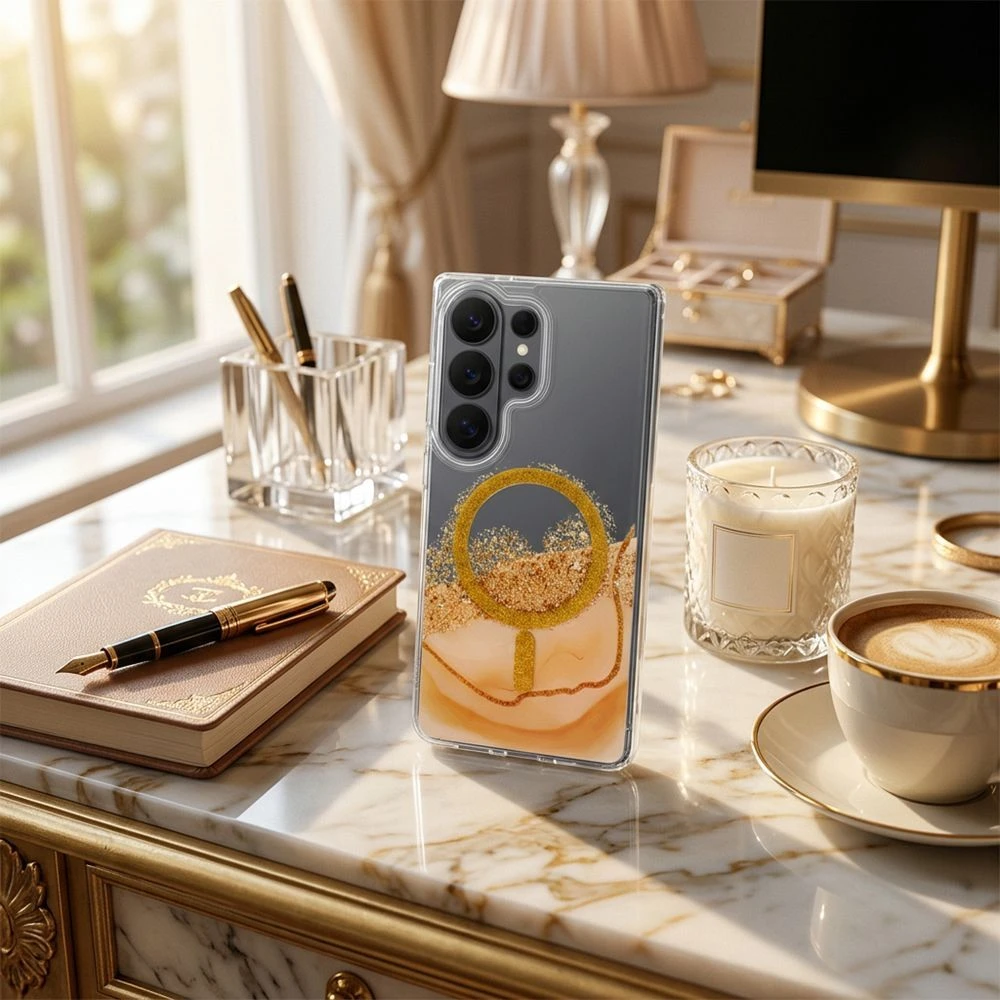 Case for Samsung S26 Golden compatible with MagSafe gold