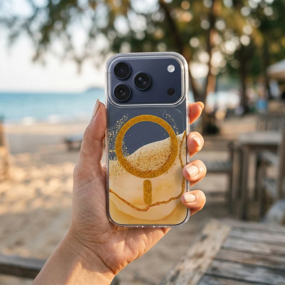 Case for iPhone 17 Golden compatible with MagSafe gold