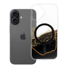 Case for iPhone 17 Golden compatible with MagSafe black