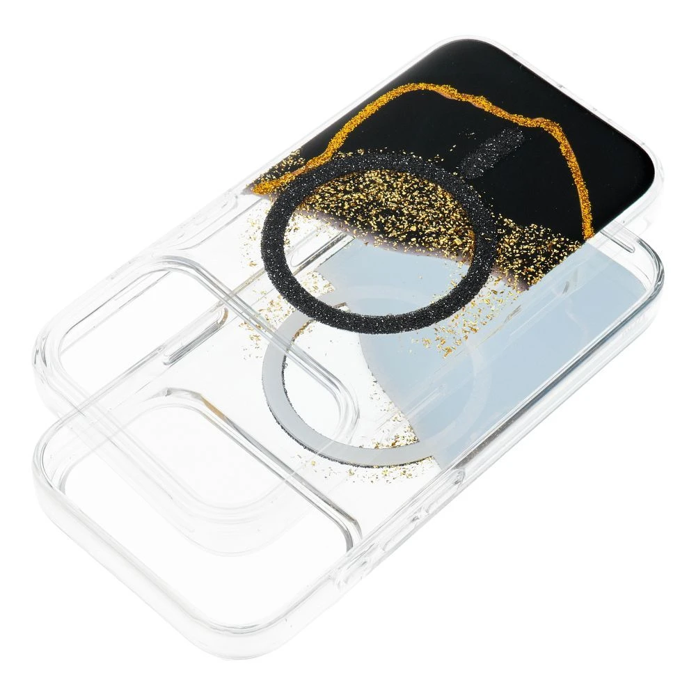 Case for iPhone 17 Golden compatible with MagSafe black