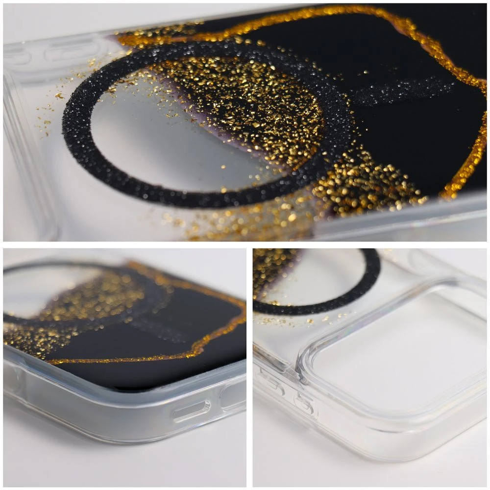 Case for iPhone 17 Golden compatible with MagSafe black