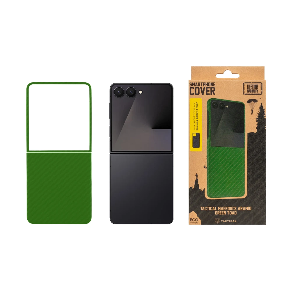 Tactical MagForce Aramid Kryt pro Samsung Galaxy Z Flip 7 Green Toad