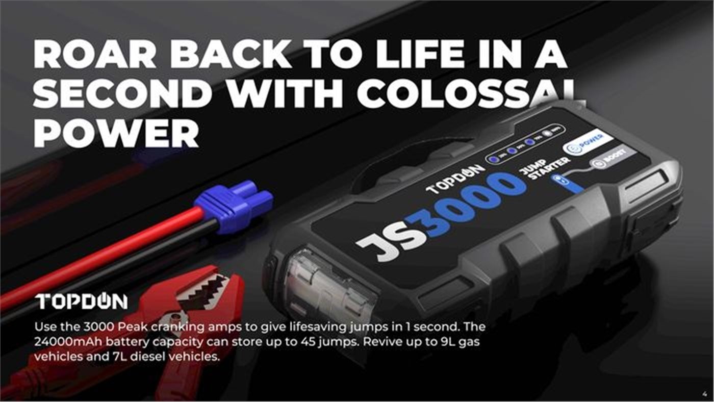 TOPDON Car Jump Starter JumpSurge 3000