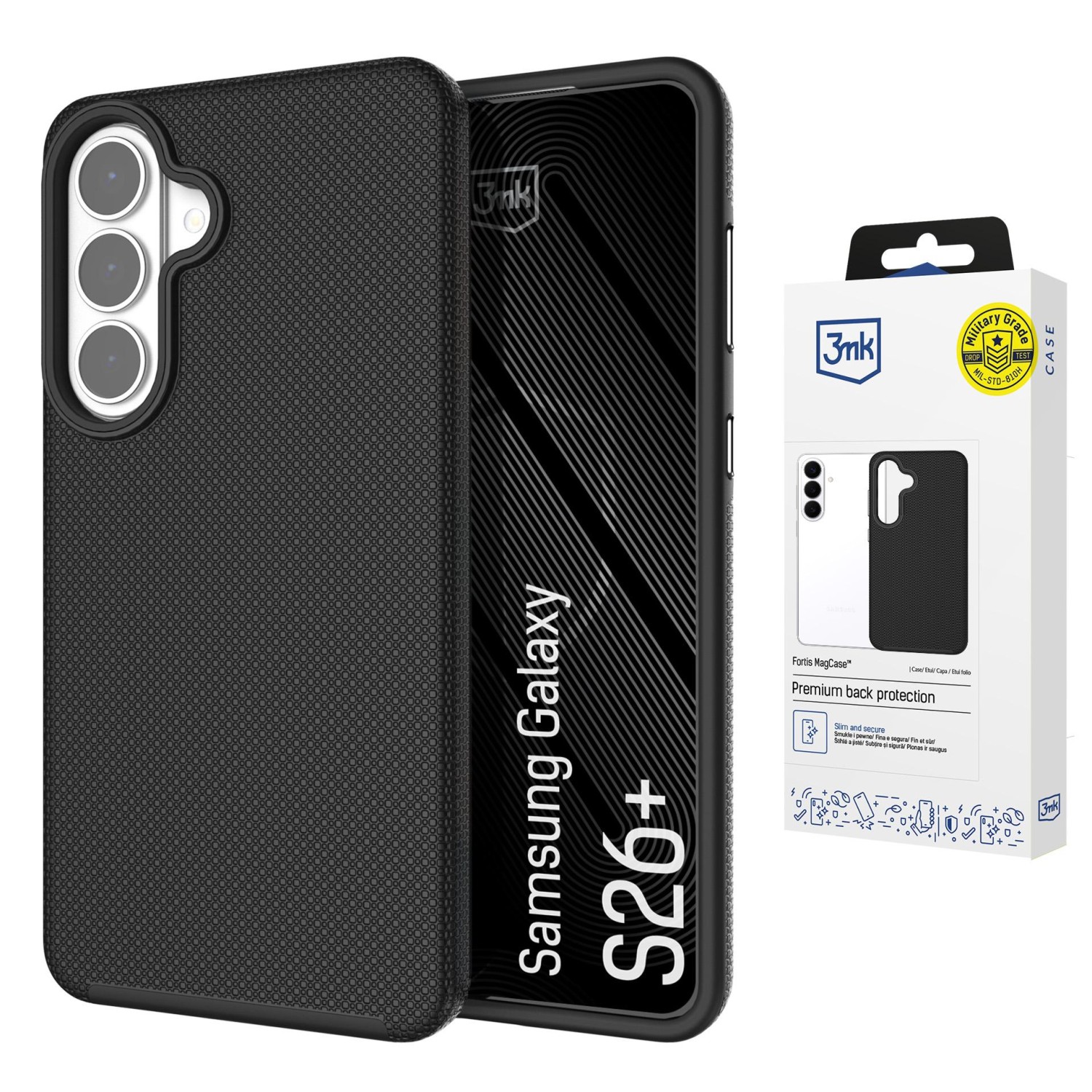 Zadní 3mk ochranný kryt Fortis MagCase pro Apple iPhone 15 Pro Max, černá