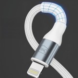 Kabel 3mk Hyper Cable N-SERIES USB-C to Lightning 3m PD 3.0 9V/3A 27W, bílá