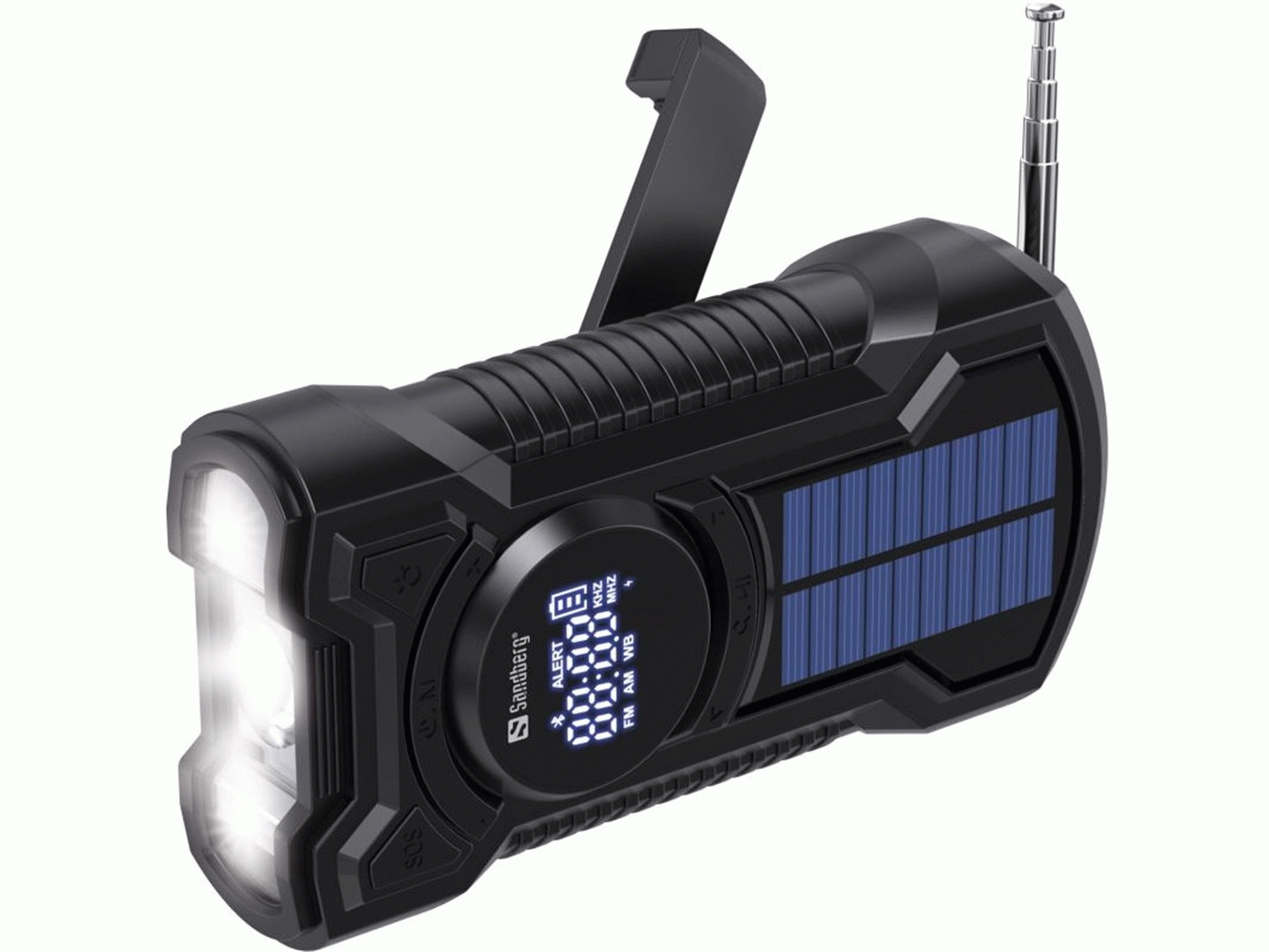 Sandberg Surviovor All-in-1 5000 mAh, FM/AM rádio s dalšími funkcemi, černá