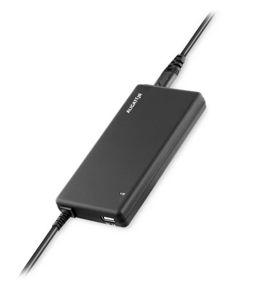 Napájecí univerzální adaptér pro notebook se 16 výměnnými konektory a USB, 90W