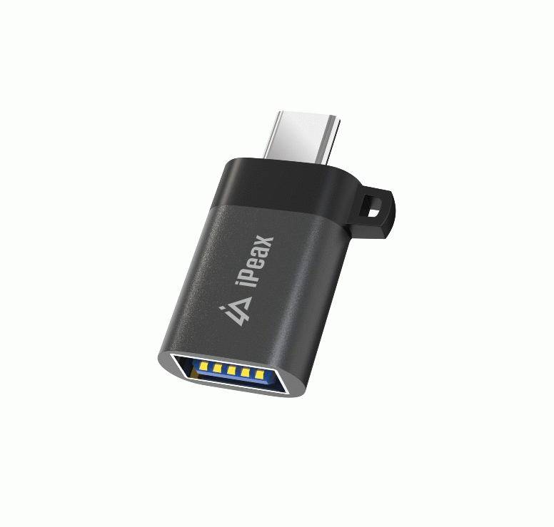 Adaptér iPEAX OTG USB-C / USB-A, černá