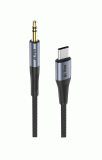 Adaptér iPEAX USB-C / 3,5 MM JACK 1,5 M, černá