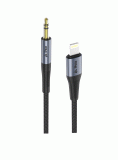 Adaptér iPEAX LIGHTNING / 3,5 MM JACK 1,5 M, černá